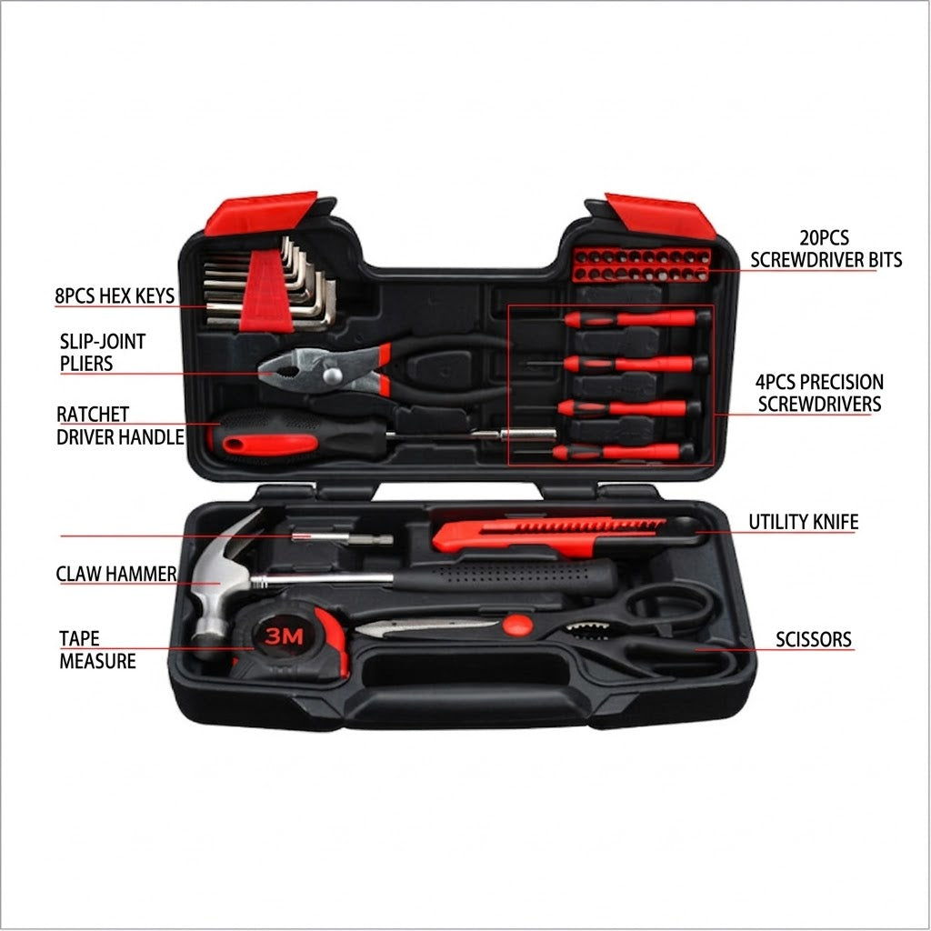 39-Piece Household Tool Kit