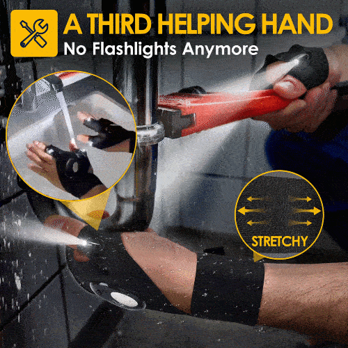 🔥🔥Hands-Free LED Half Finger Gloves