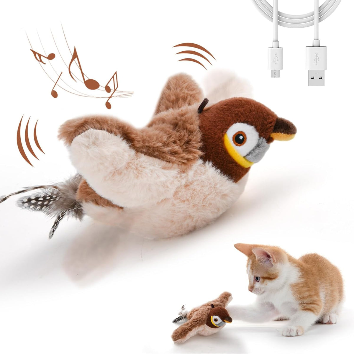 YoPoll Interactive Chirping Bird Cat Toy