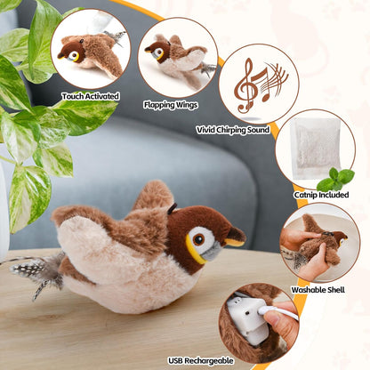 YoPoll Interactive Chirping Bird Cat Toy