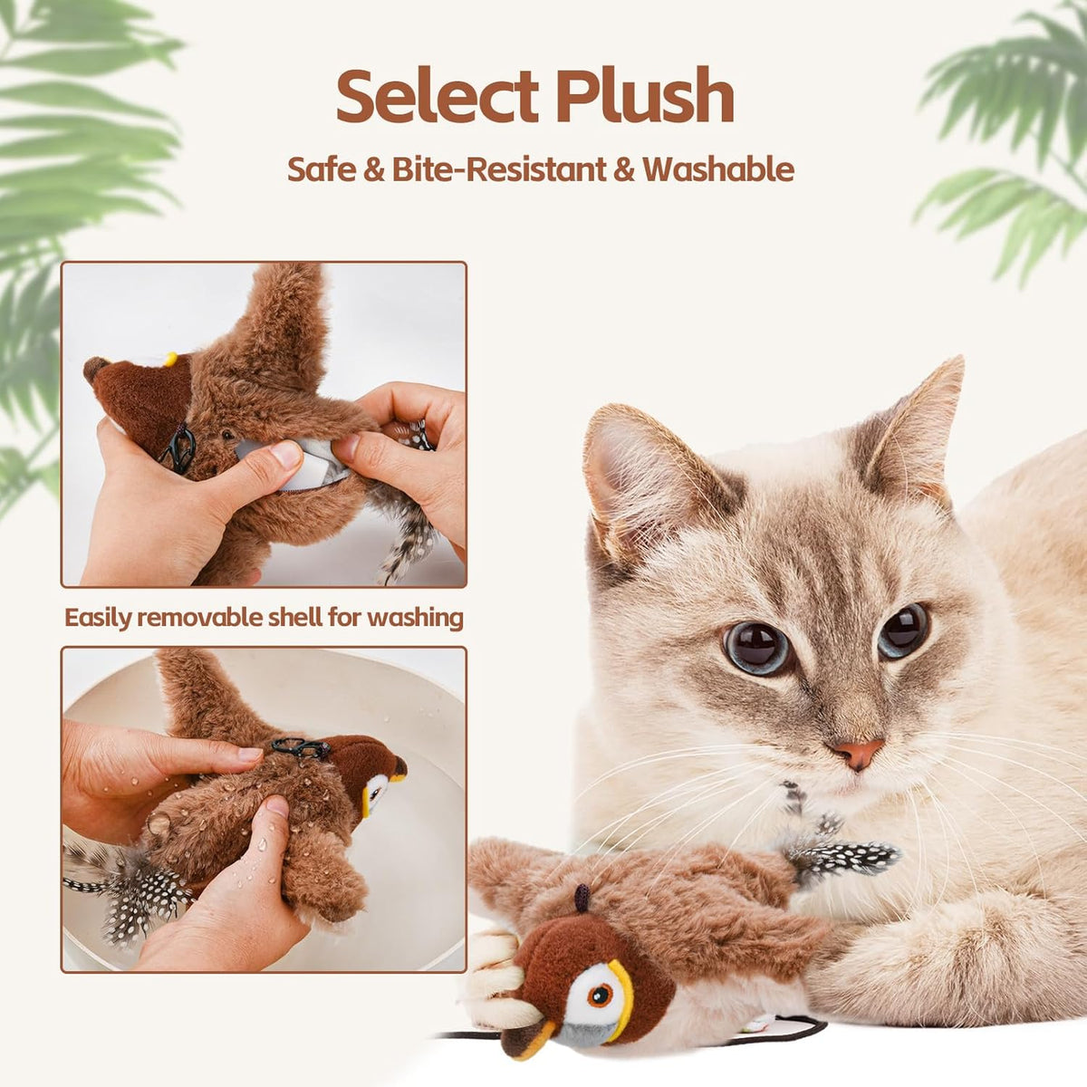 YoPoll Interactive Chirping Bird Cat Toy