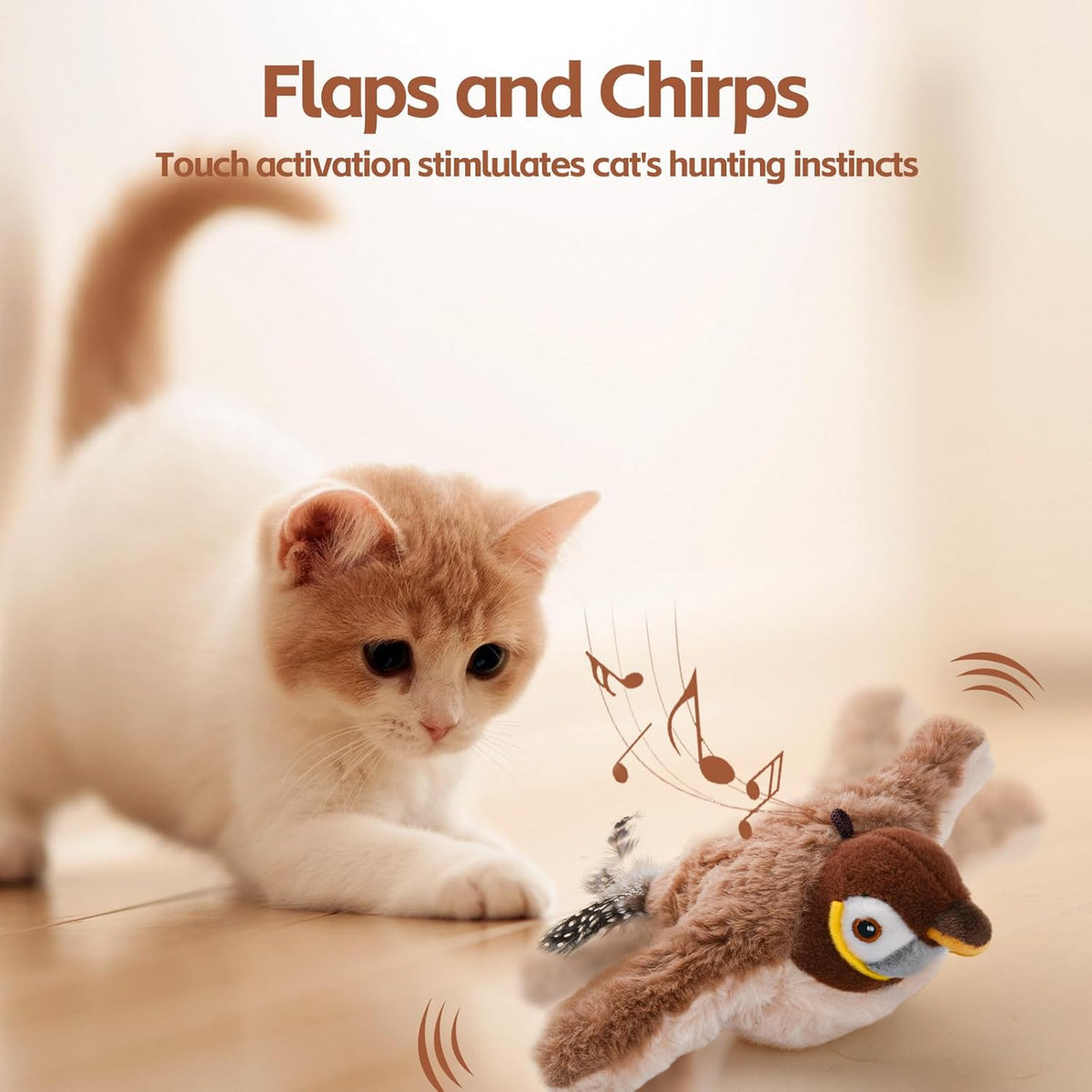 YoPoll Interactive Chirping Bird Cat Toy