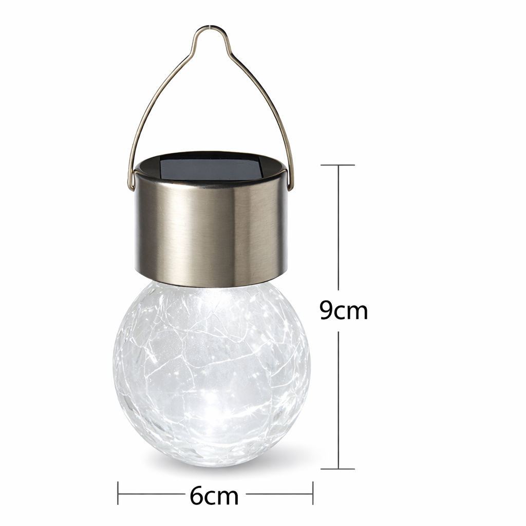 Solar Crackle Glass Ball Garden Lights