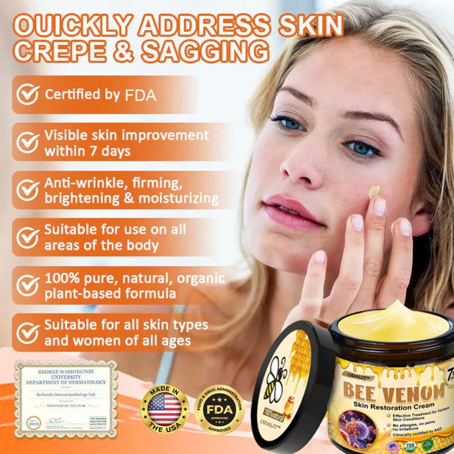 FDA Approved: ODALIT® Bee Venom Skin Restoration Cream — 🔥Limited Time 60% OFF🔥