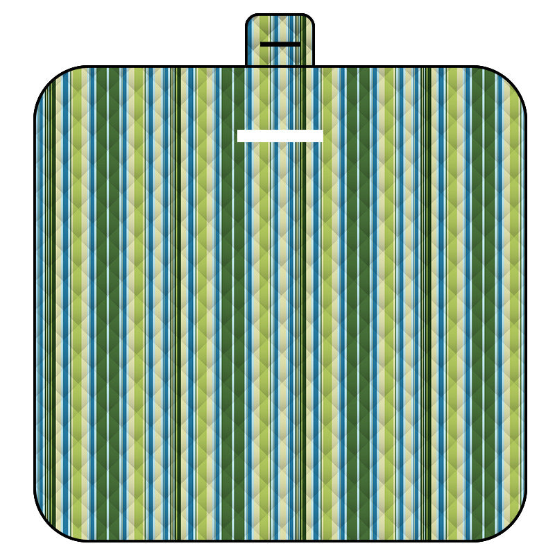 Green striped ultrasonic picnic mat