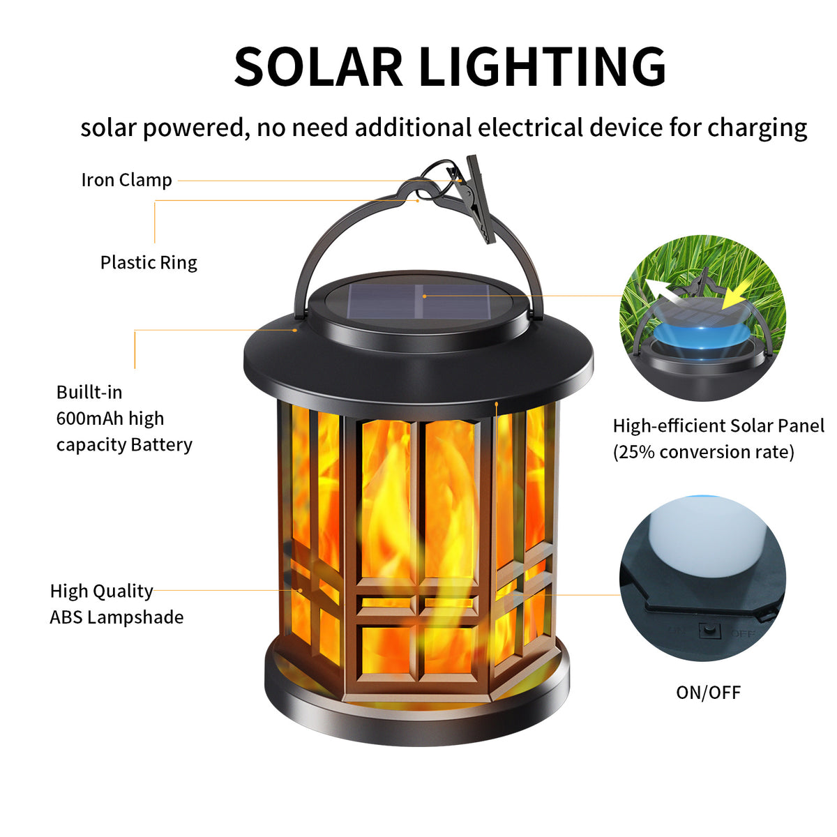 Outdoor Solar Flame Torch Lights