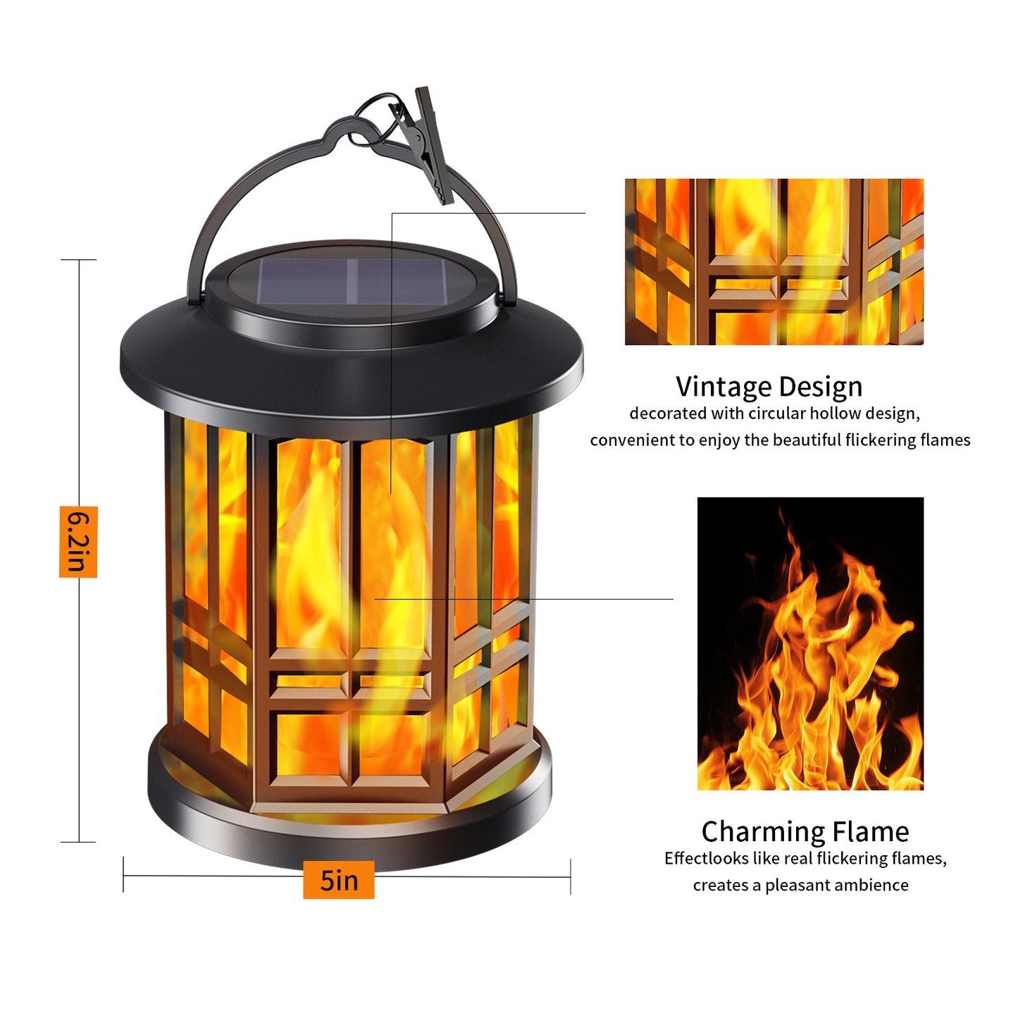 Outdoor Solar Flame Torch Lights