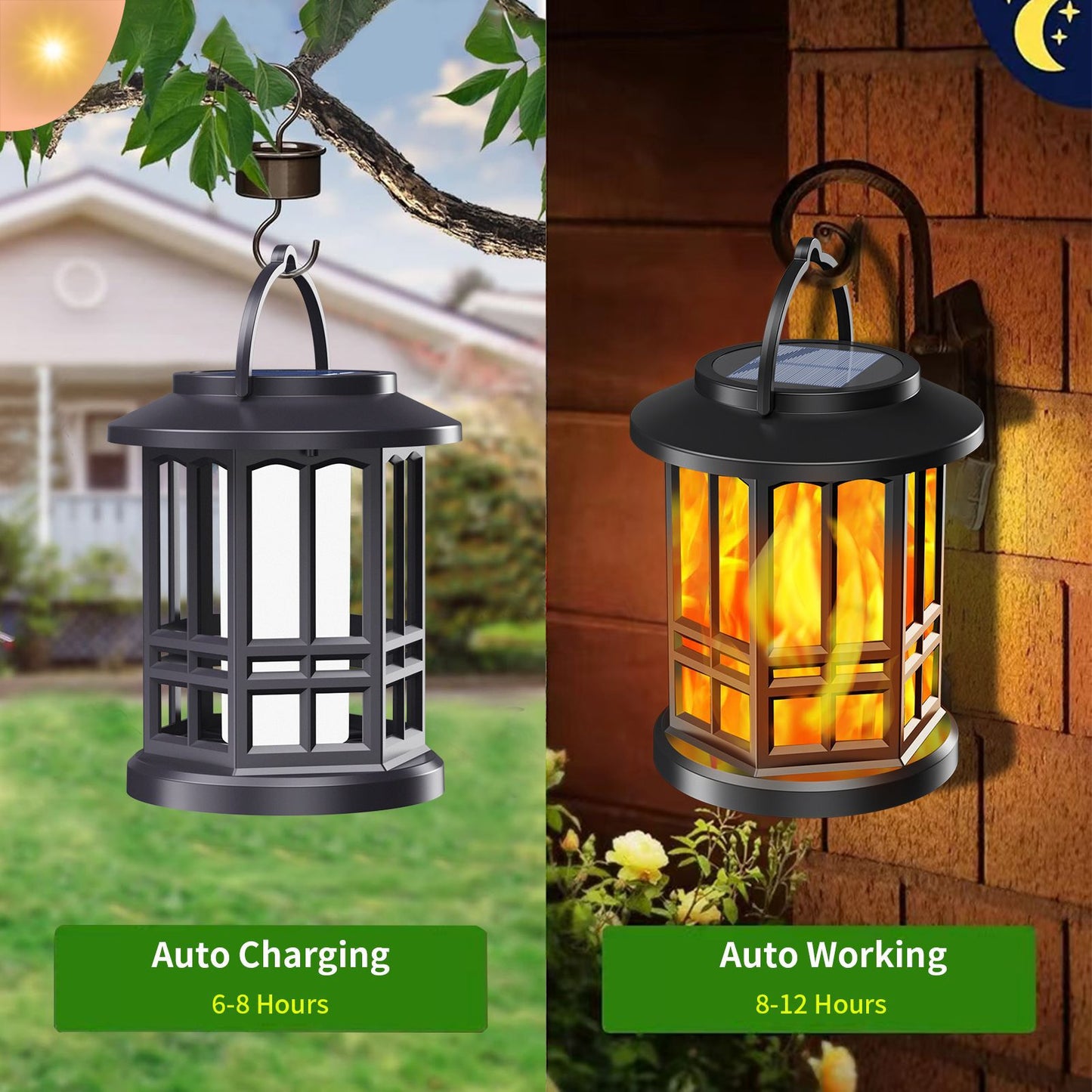 Outdoor Solar Flame Torch Lights