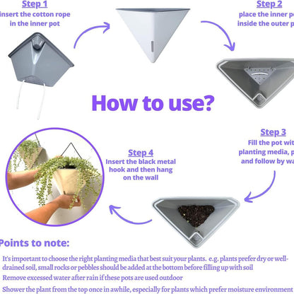 Self-Watering Wall Hanging Planter