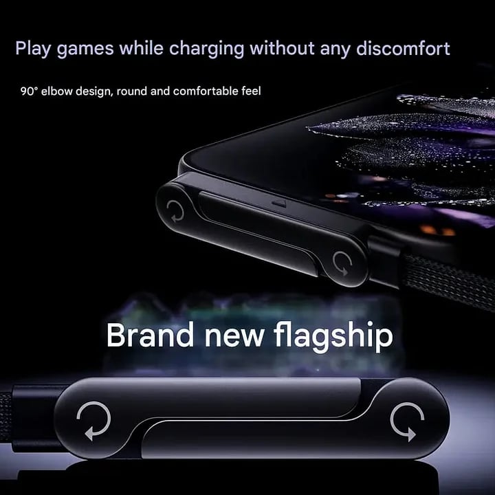 ⚡Official Authorized | MFi-Certified Cables🔥 2-in-1 Cable 240W Fast Charging with Phone Stand